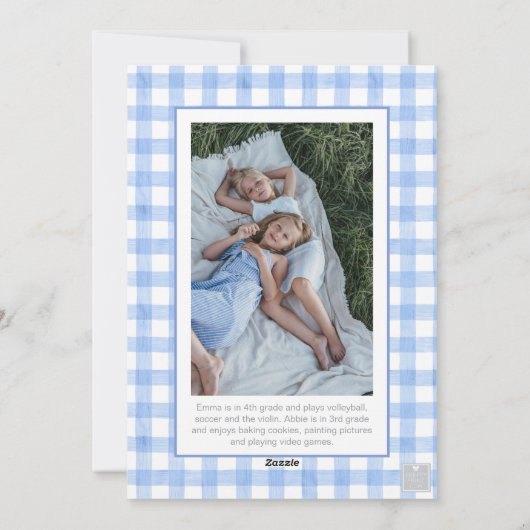 Waterverf Roze Bow Ribbon Sash Kerstfoto Feestdagenkaart (Achterkant)