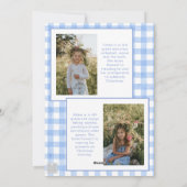 Waterverf Roze Bow Ribbon Sash Kerstfoto Feestdagenkaart (Achterkant)