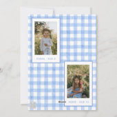 Waterverf Roze Bow Ribbon Sash Kerstfoto Feestdagenkaart (Achterkant)