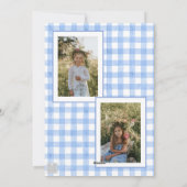 Waterverf Roze Bow Ribbon Sash Kerstfoto Feestdagenkaart (Achterkant)