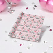 Waterverf Roze Bow Ribbon Zilveren Discobal Cadeaupapier