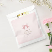 Waterverf Roze Bow Stippen Baby shower Bedankzakje (Gezegeld)
