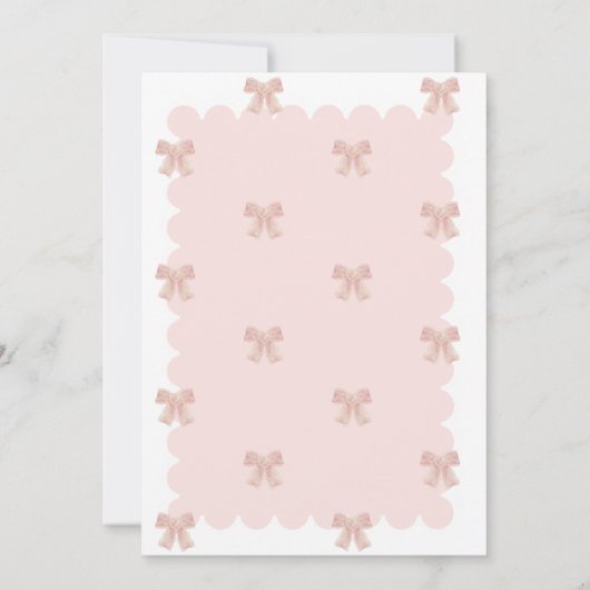 Waterverf Roze Bow Vrijgezellenfeest Kaart (Achterkant)