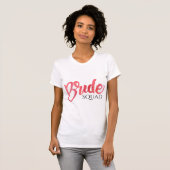 Waterverf roze Bruidsmeisjes bruiloft T-shirt (Voorkant volledig)