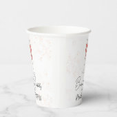 Waterverf Roze Bruiloft Brunch en Mousserende Brui Papieren Bekers (Rechts)