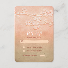 waterverf roze bruiloft RSVP kaarten Kaartje