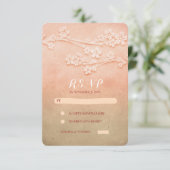 waterverf roze bruiloft RSVP kaarten Kaartje (Staand voorkant)