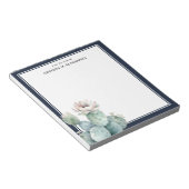 Waterverf roze cactus stroomafwaarts van het burea notitieblok (Schuin)