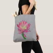 Waterverf Roze Cactus Vloer printtas Tote Bag (Dichtbij)