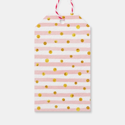 Waterverf Roze Cadeau Cadeaulabel (Achterkant)