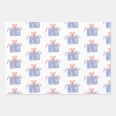 Waterverf Roze Cadeaus en Ornamenten Inpakpapier Vel (Voorkant 3)