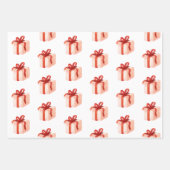Waterverf Roze Cadeaus en Ornamenten Inpakpapier Vel (Voorkant)