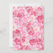 Waterverf Roze Cake en Floral Heart Birthday Kaart (Achterkant)