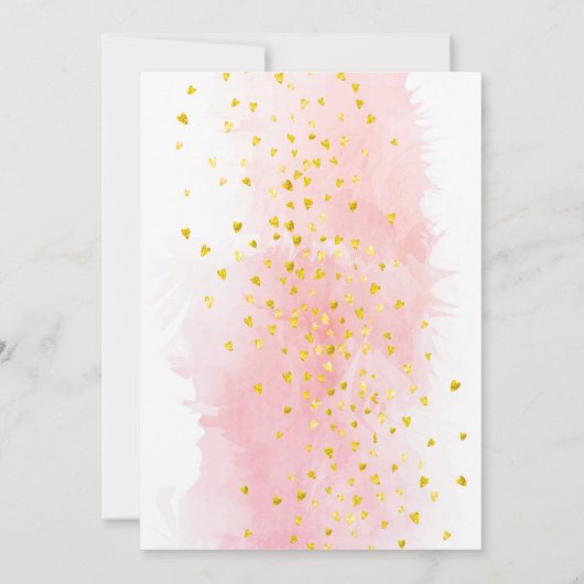 Waterverf Roze Champagne Bubble Shower Invitation Kaart (Achterkant)