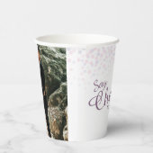 Waterverf roze champagne papieren bekers (Rechts)