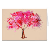 Waterverf roze Cherry Blossom (Voorkant Horizontaal)