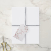 Waterverf Roze Cherry Blossom Cadeaulabel (Met Touw)