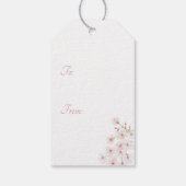 Waterverf Roze Cherry Blossom Cadeaulabel (Achterkant)
