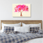 Waterverf roze Cherry Blossom Canvas Afdruk (Insitu (Slaapkamer))
