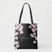 Waterverf Roze Cherry Blossom Floral Stylish Tote Bag (Voorkant)