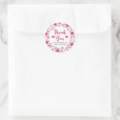 Waterverf Roze Cherry Blossom Small Business Ronde Sticker (Tas)