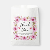 Waterverf Roze Cherry Blossom Vrijgezellenfeest Bedankzakje (Voorkant)