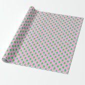 Waterverf roze Chevron palmbladeren Cadeaupapier (Uitgerold)