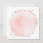 Waterverf Roze Cirkel Save The Date Vierkant Kaart (Achterkant)