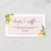 Waterverf roze citroenluier loterij ticket informatiekaartje (Voorkant)