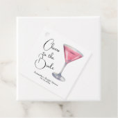 Waterverf Roze Cocktail Bruidsfeest Bedankjes Labels (In situ)