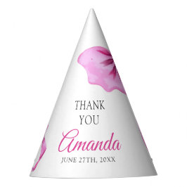 Waterverf Roze Coquette Bow Sweet 16 Verjaardag Feesthoedjes