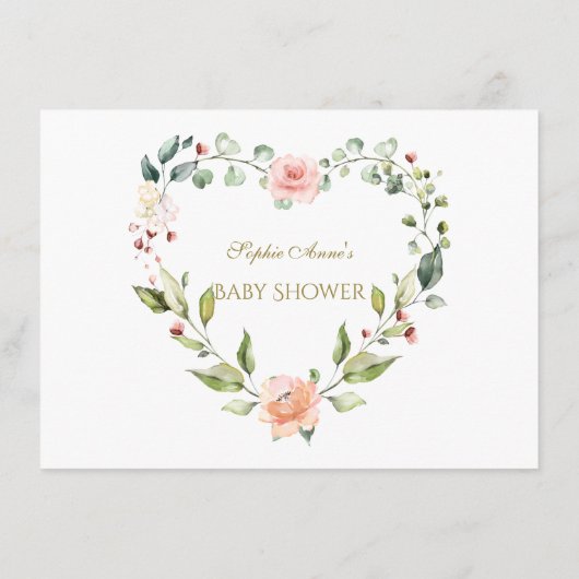 Waterverf Roze Crème Bloemen Breng Een Boek Informatiekaartje (Achterkant)