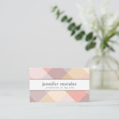 Waterverf Roze crème Mauve Gray yellow QR Visitekaartje (Staand voorkant)