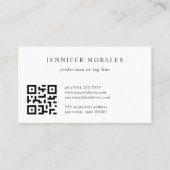 Waterverf Roze crème Mauve Gray yellow QR Visitekaartje (Achterkant)