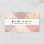 Waterverf Roze crème Mauve Gray yellow QR Visitekaartje (Voorkant)