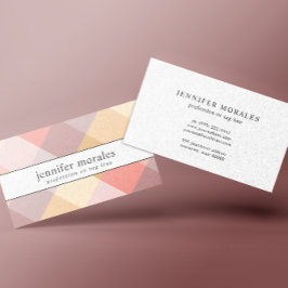 Waterverf Roze crème Mauve Grey yellow Visitekaartje