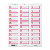 Waterverf Roze Cupcake Chocolade Retouradres Etiket (Full Sheet)