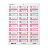 Waterverf roze cupcake met chocola personaliseren etiket (Full Sheet)