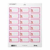Waterverf Roze cupcake met chocoladeretour Toevoeg Etiket (Full Sheet)