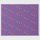 Waterverf roze dachshund cadeaupapier (Vlak)