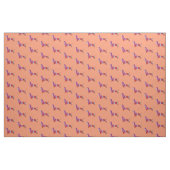 Waterverf roze dachshund stof (Yard (91,4 cm))