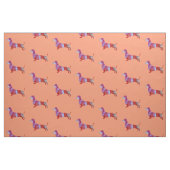Waterverf roze dachshund stof (Fat Quarter)