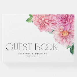 Waterverf Roze Dahlia Bloemen Bloemen Bloemen Bloe Gastenboek