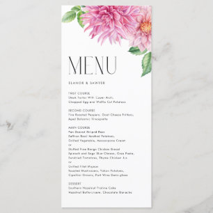 Waterverf Roze Dahlia Bloemen Bloemen Bloemen Bloe Menu