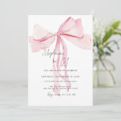 Waterverf Roze Dainty Bow 21e verjaardag Kaart (Staand voorkant)