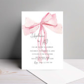 Waterverf Roze Dainty Bow 40e verjaardag Kaart