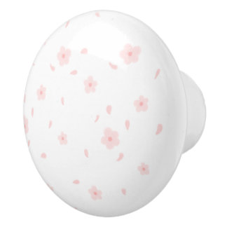 Waterverf Roze Daisies keramische schedel Keramische Knop