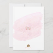 Waterverf roze diamanten buterflies kaart (Achterkant)