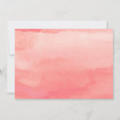 Waterverf Roze Dino Tropisch Meisje Baby shower Kaart (Achterkant)