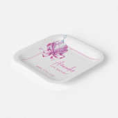 Waterverf Roze Disco Coquette Sweet 16 Verjaardag Papieren Bordje (Gebogen)